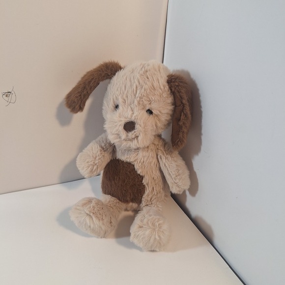 Jellycat Other - Jellycat Squiggle 8" Plush Tan Puppy Dog With Brown Ears Stuffed Animal